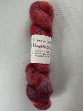 Halo Watercolors- Five Skeins Brushed Suri Alpaca Yarn "Vintage"